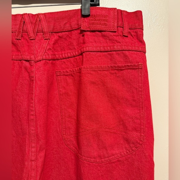 Vtg. Marithe Francois Girbaud 80’s Baggy Jeans Red Size 42 Brand X Authentic Fit - Picture 5 of 16